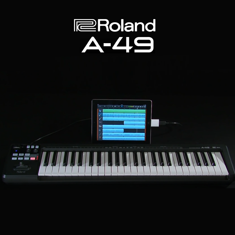 Roland罗兰 A-49MIDI键盘 49键便携式专业编曲半配重带光感控制器 - 图3