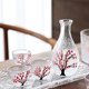 Japanese design cherry tree wine set
