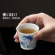 Jingdezhen ຢ່າງເປັນທາງການ ceramic ສີຟ້າແລະສີຂາວ underglaze ມື painted fair cup lid ໂຖປັດສະວະ teacup ຊາໂຖປັດສະວະຊຸດຊາໃນຄົວເຮືອນ