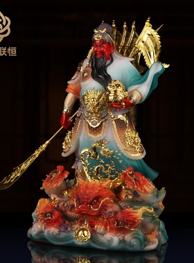 汉白玉关公神像站托宝关二爷立刀关公摆件供奉武财神提刀关公神像