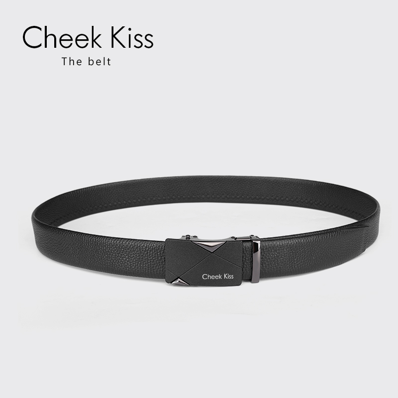 cheekkiss旗舰店CheekKiss正品皮带男真皮自动扣男士腰带裤带潮年轻人礼盒装9043