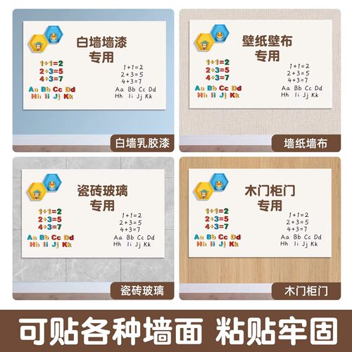 明航 哑光白板墙贴磁吸家用教学可移除不伤墙儿童画板墙面涂鸦磁力面板珐琅板加厚软小黑板展示板写字板可擦 - 图3