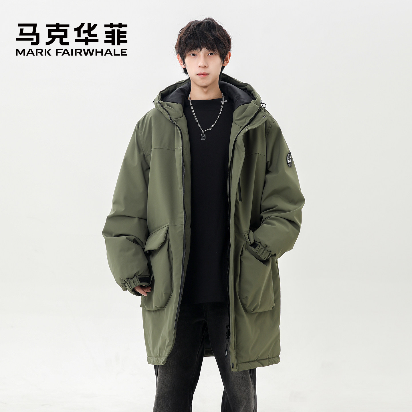 马克华菲美式大口袋工装棉衣男士冬季加绒加厚保暖中长款棉服外套,淘宝优惠券,粉丝福利购,淘宝优惠卷