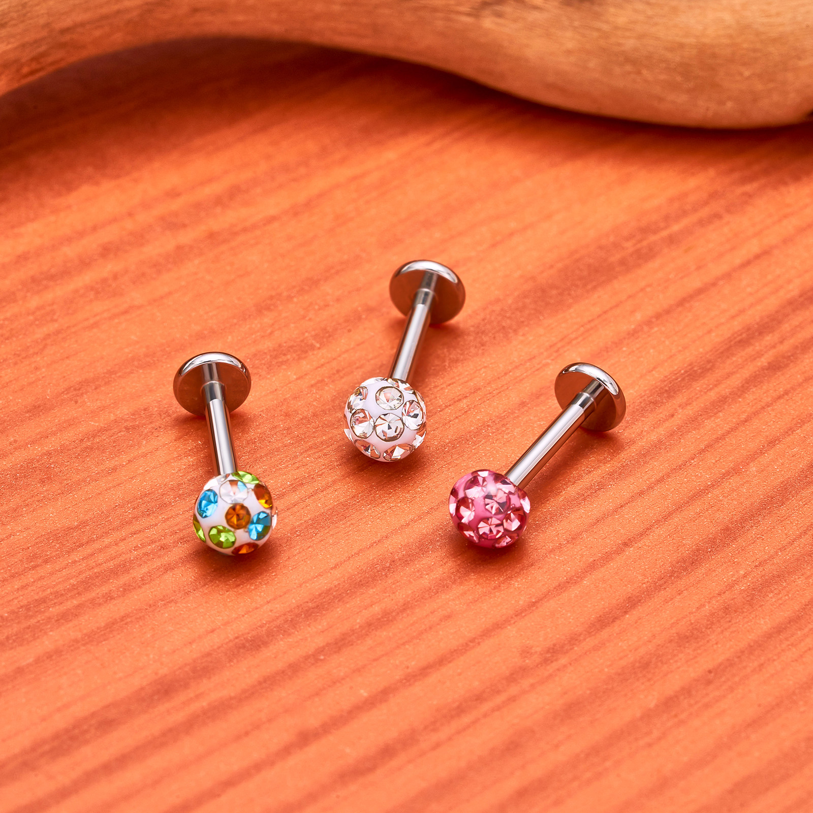 F136医用钛合金耳钉女养耳洞防过敏满钻球爆闪外螺旋时尚轻奢耳饰,淘宝优惠券,粉丝福利购,淘宝优惠卷