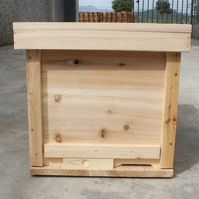 蜂箱蜜蜂中蜂箱套装煮蜡杉木蜜峰箱诱蜂桶新款养蜂专用工具3全套 - 图2