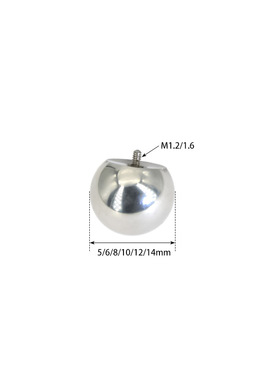 外螺纹钛钢珠穿刺饰品替换球内牙马蹄环替补球备用大钢球DIY
