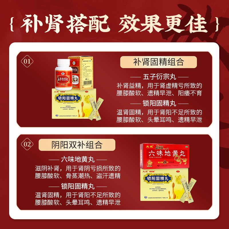 锁阳固精丸补肾早泄调理壮阳药 太极医药男科用药