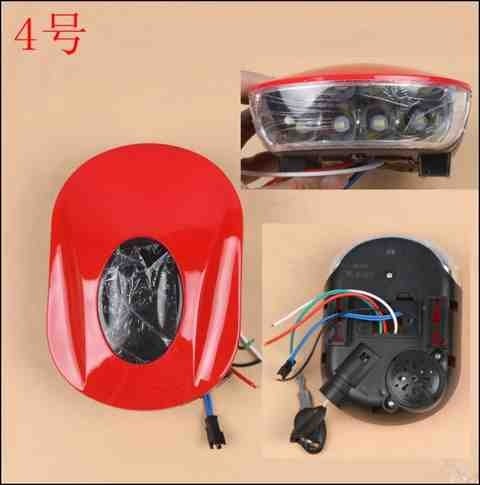 电动车仪表盘48v通用电动自行车仪表总成led车头灯带喇叭电量显示 - 图0