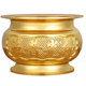 Pure brass alloy household incense burner dedicated to the God of Wealth