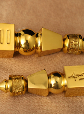 五轮塔黄铜舍利子中式风桌面摆件