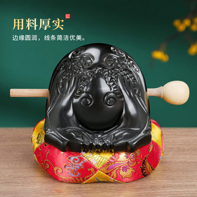Taiwan pure brass dragon wood fish Buddhist instrument percussion instrument home Chinese style ornaments large and small Buddhist halls
