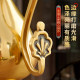 Wine bottle, antique style brass ornaments, God of Wealth, Buddhist supplies