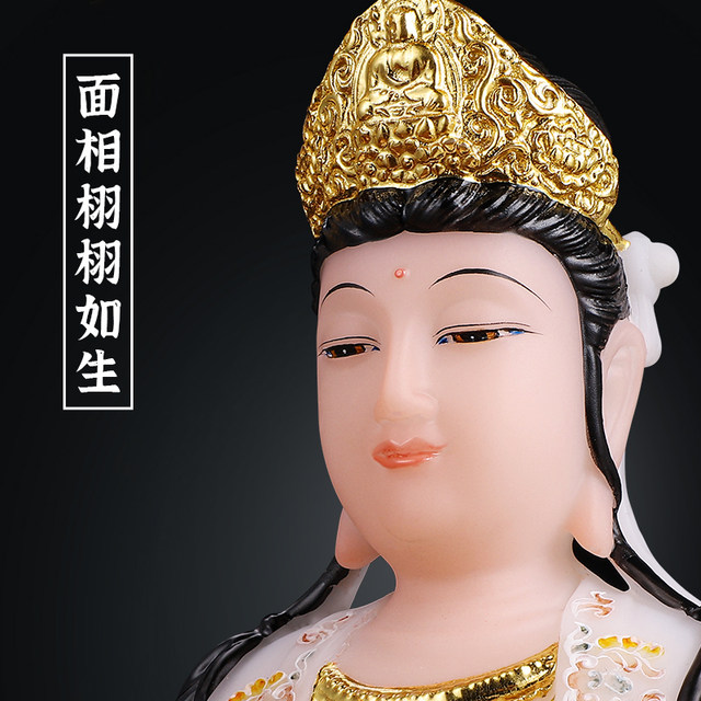 White marble Puxian Bodhisattva home Buddhist temple ornaments for worship