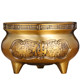 Lucky pure brass alloy incense burner dedicated to the God of Wealth