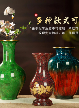 花开富贵纯供花瓶黄铜佛前佛桌净水供花瓶家用高档轻奢鲜花瓶工艺