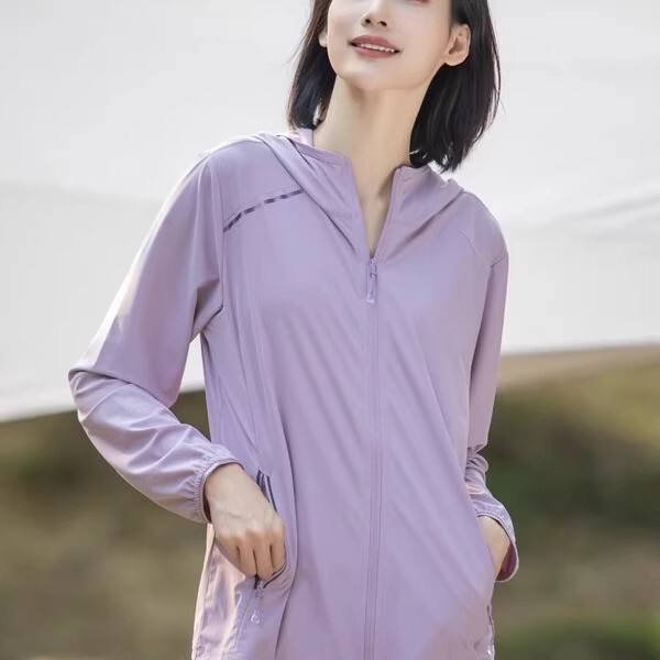 French UPF50 outdoor sun protection clothing for women UPF50 skin clothing sun protection jacket knitted ice silk thin sun protection clothing for men