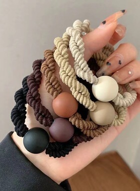 四季新款麻花辫子头绳发圈皮筋扎发女士马尾发饰高弹力简约发绳