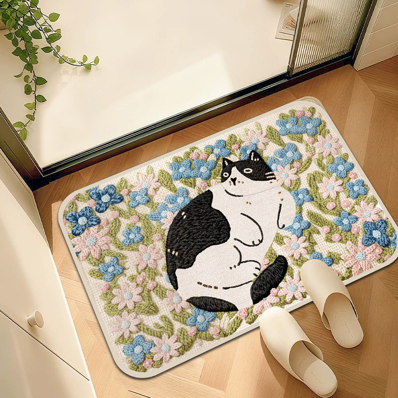 【所有女生的衣橱直播间】圣卡罗帝仿亚麻编织地垫卫浴吸水防滑垫,淘宝优惠券,粉丝福利购,淘宝优惠卷