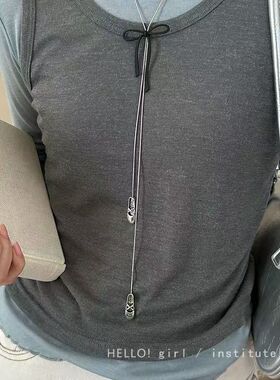 新款芭蕾舞鞋吊坠项链小众感气质毛衣链时尚个性百搭项饰