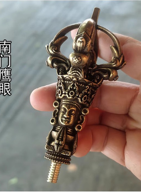 尼泊尔精品纯铜金刚铃杵佛母手柄 白铜金刚杵手摇铃手柄 金刚铃头