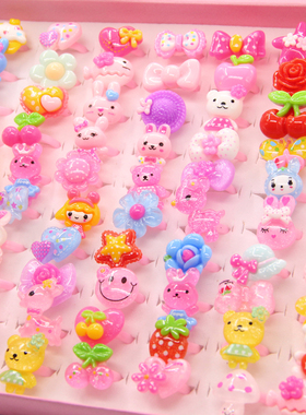 儿童可爱卡通小女孩公主批量戒指