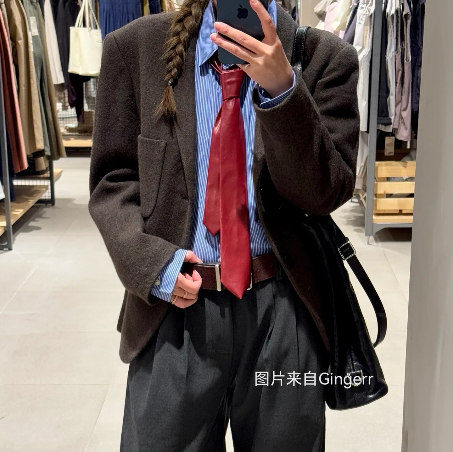 围觅系列秀场杂志同款复古安哥拉红色黑色pu皮领带配饰手打,淘宝优惠券,粉丝福利购,淘宝优惠卷