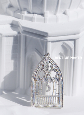 星耀工艺纯银925教堂花窗吊坠