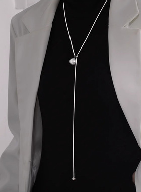 小姐姐珠珠长款毛衣链2025新款爆款轻奢气质时尚小众项链女配饰