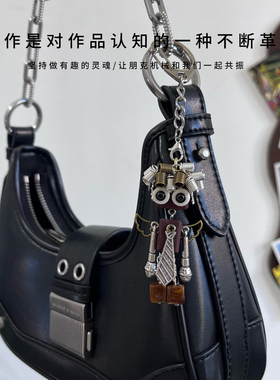 原创设计小众朋克机器人项链