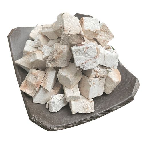 野生茯苓 云南正品无硫新鲜白茯苓丁560g 生切茯苓块整个茯苓粉 - 图3