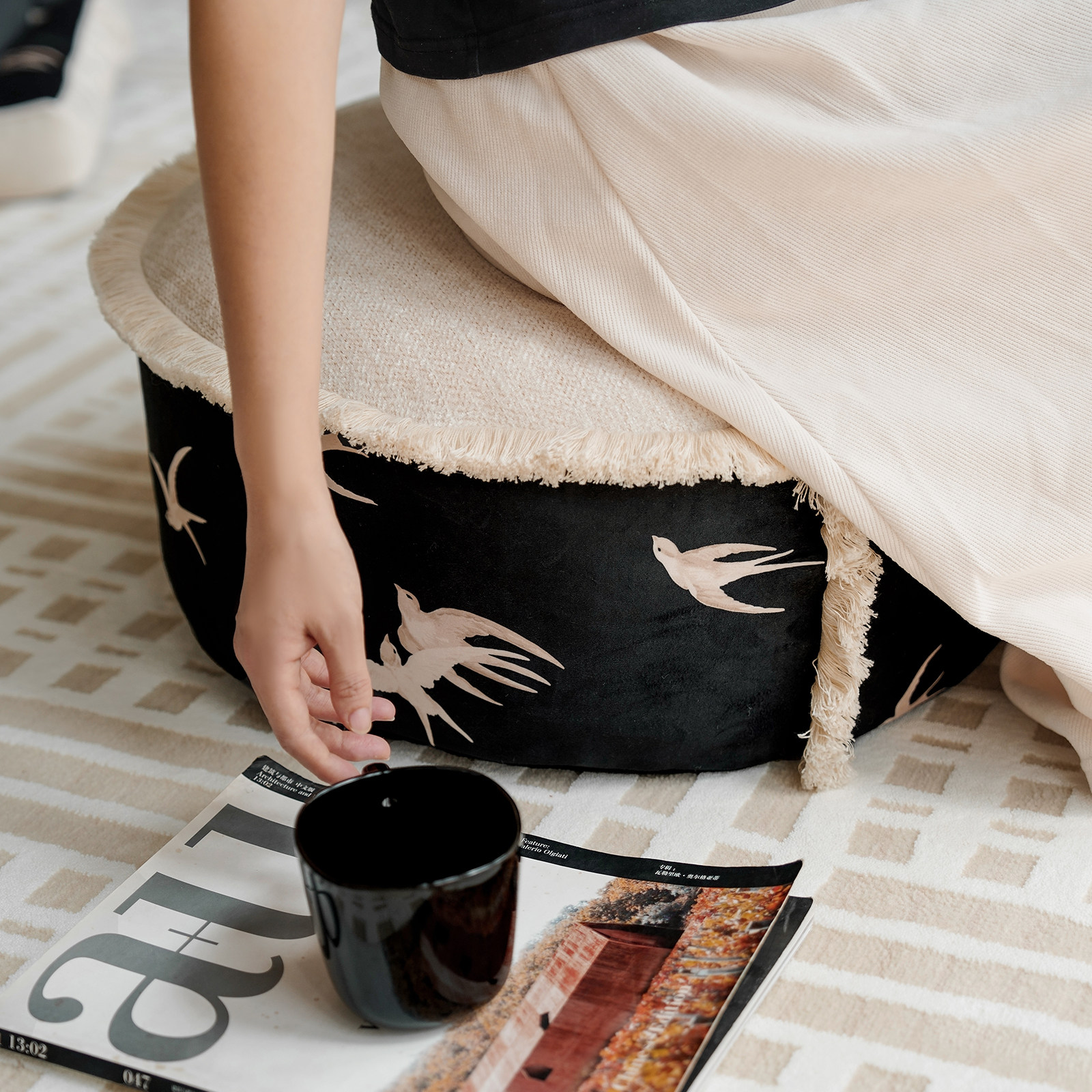 燕南飞复古立体提花可拆洗坐墩客厅墩子蒲团坐垫凳沙发垫凳子,淘宝优惠券,粉丝福利购,淘宝优惠卷