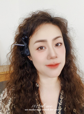 韩国进口高级感水钻蝴蝶结发夹