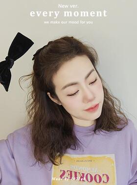 韩女简约质感黑色蝴蝶结发夹