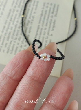 韩国进口极细小清新串珠锁骨链女