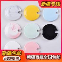 Xinjiang Tibet ceramic lid water cup lid mark cup lid cup lid ceramic spoon stirring spoon stainless steel