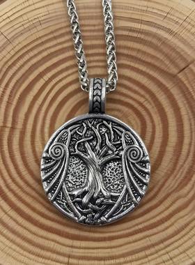 创意新款北欧生命树金银色个性复古长款毛衣链男女饰品配饰