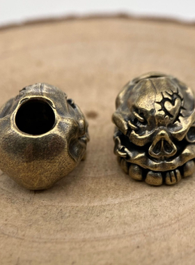 创意新款霸气龅牙骷髅头刀坠EDC伞绳坠推牌坠弹弓坠DIY无绳单吊款