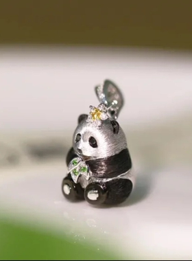 国宝小熊猫吊坠项链轻奢新中式