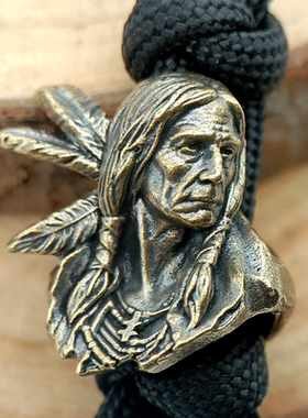 印第安人酋长刀坠EDC伞绳坠