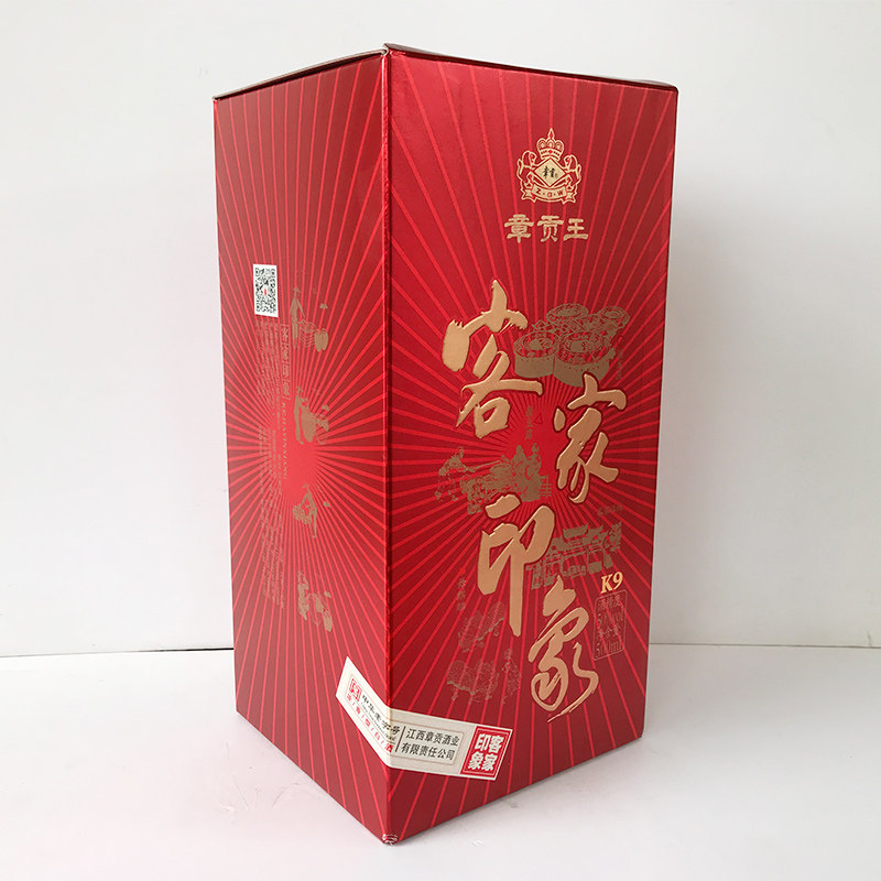 2017年产江西白酒50度章贡王客家印象k9浓香型500ml客家粮食酒
