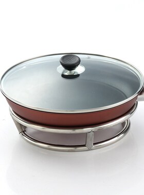 Double pot pad thickening stainless steel pipe frame put pan