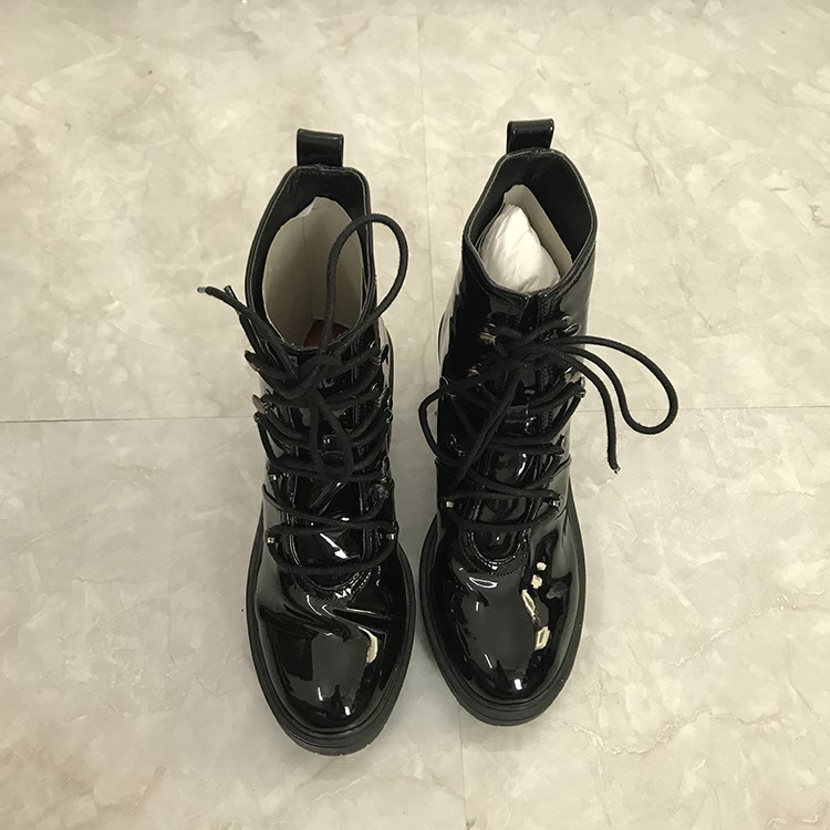 2018 winter women's lace-up ankle boots shoes欧美女靴size 40 - 图0