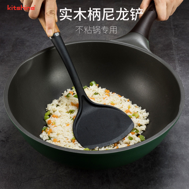 韩国进口炒菜铲锅铲汤勺漏勺不粘锅专用耐高温尼龙铲子铲勺套装_虎窝淘
