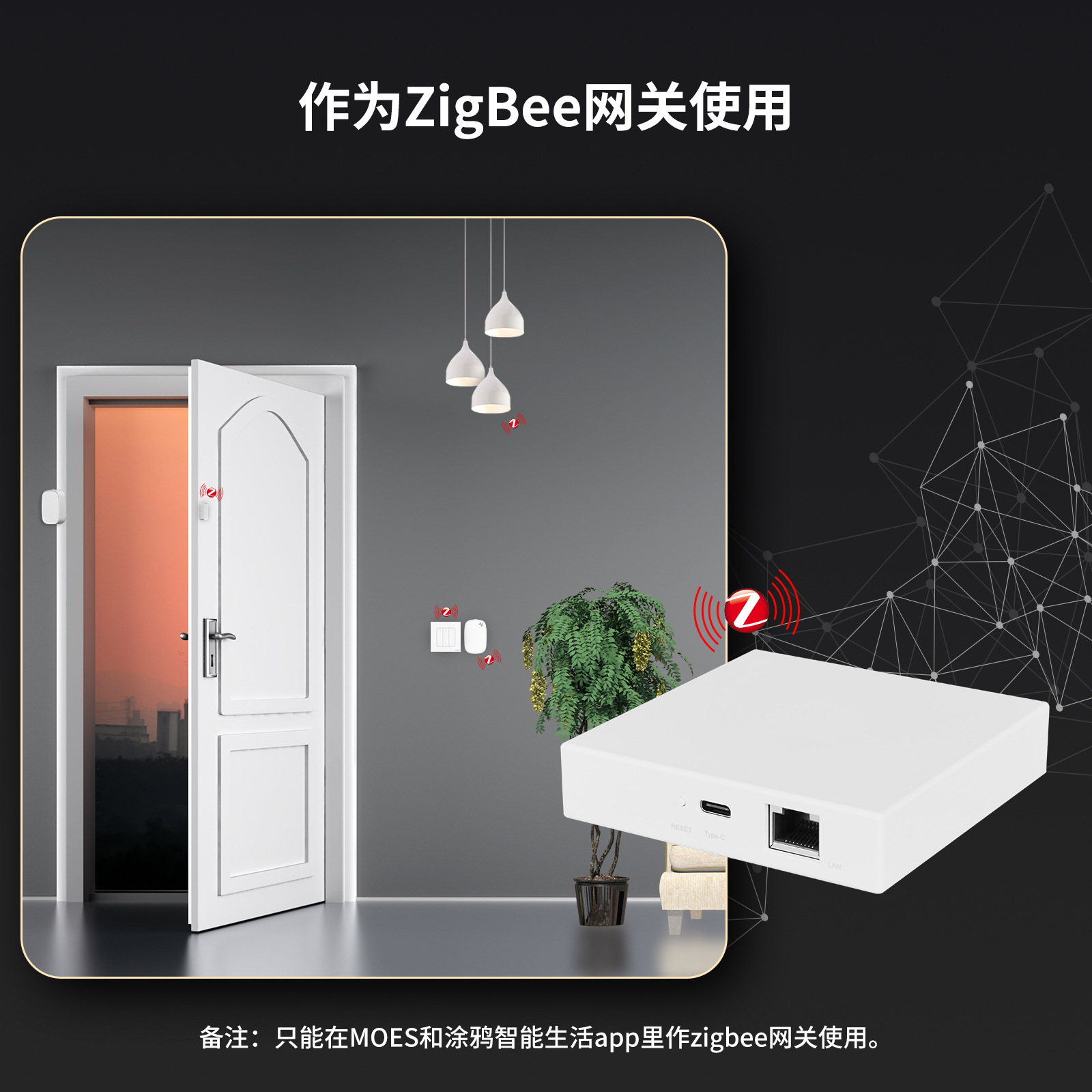 matter协议智能家居zigbee有线网关app远程控制多协议智能网关-图1