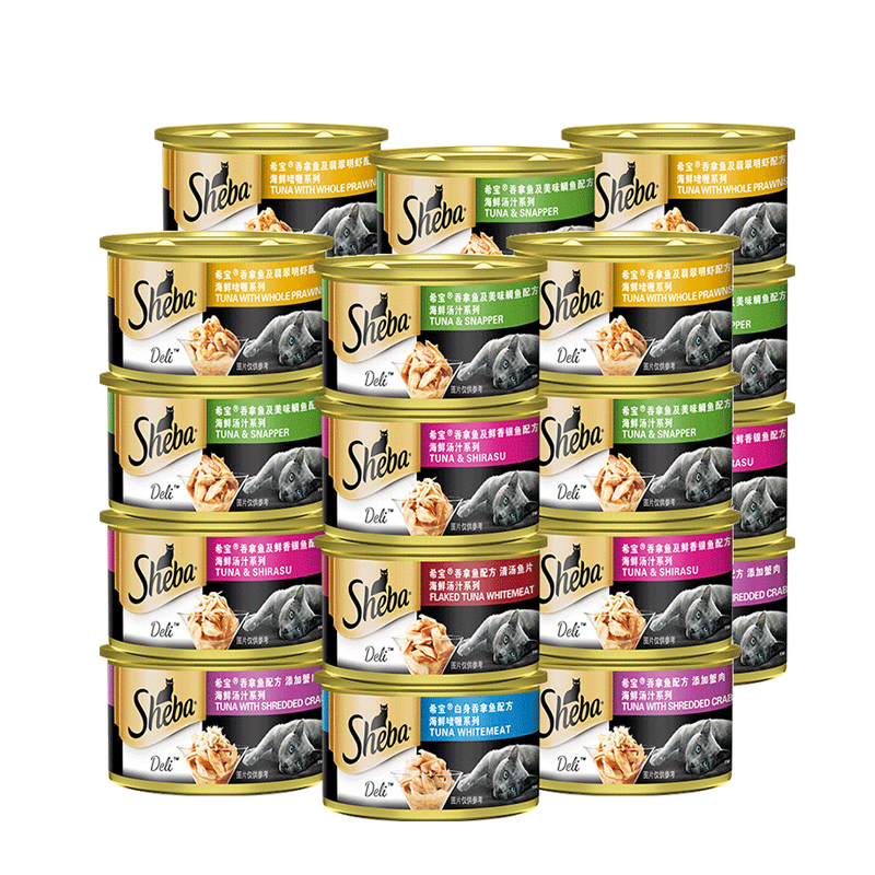 sheba希宝猫罐头 白肉金罐85g*24罐成幼猫咪零食小猫湿粮主食罐头