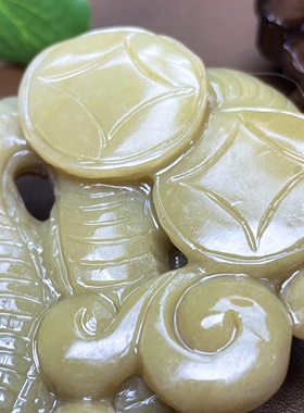 名家老师亲工 新疆和田玉且末糖手把件蛇挂件 满糖沁色【假一赔十