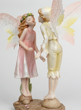 情侣爱情花仙天使树脂工艺品卧室庭院摆件家居装饰结婚情人节礼物