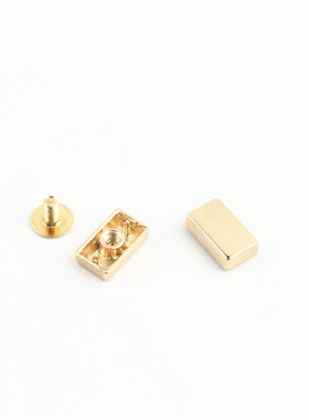 箱包皮具五金配件 皮包合金平面脚钉 长方形手袋螺丝脚钉直径12mm