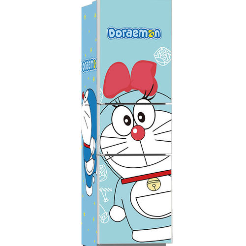 冰箱贴纸全贴蓝胖子机器猫翻新自粘创意装饰门贴画抖音侧面改造膜 - 图3