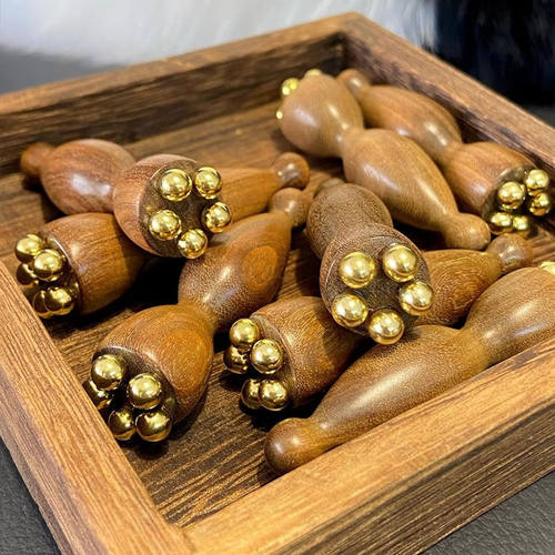 黄铜小莲蓬眼部拨筋棒面部按摩器脸部美容点穴护肤工具小红书同款 - 图1